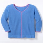 Modern Contrast V Neck Knit Pullover Tunic image number 2