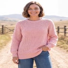 Pearl-Embellished Scoop Neck Sweater image number 0