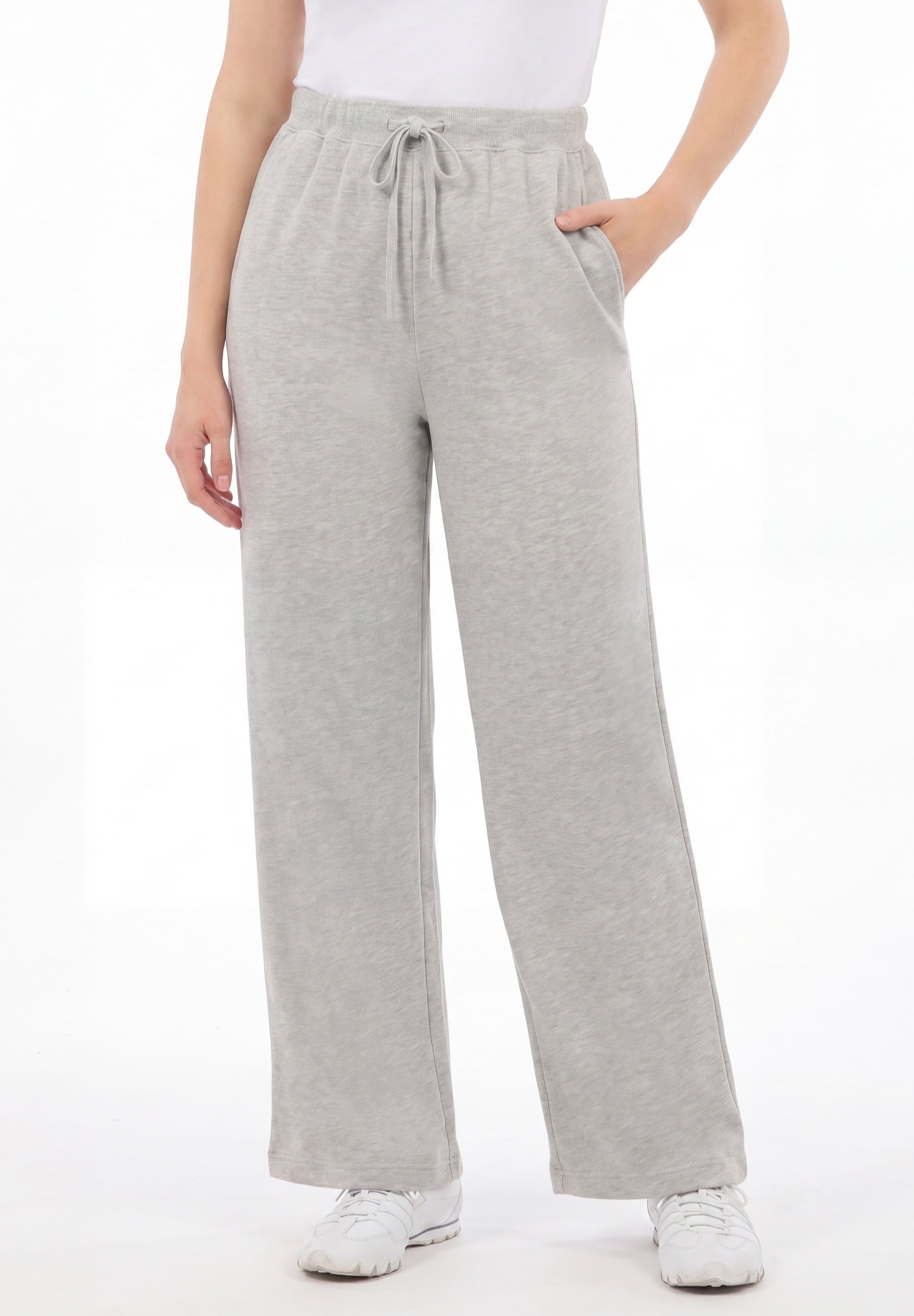 Drawstring-Waist Wide-Leg Fleece Sweatpant image number 0