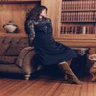 Lace Long Sleeve Satin Midi Dress image number 0