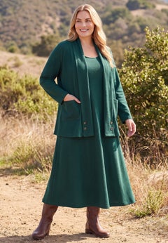 Thermal Two-Piece Jacket Dress Set