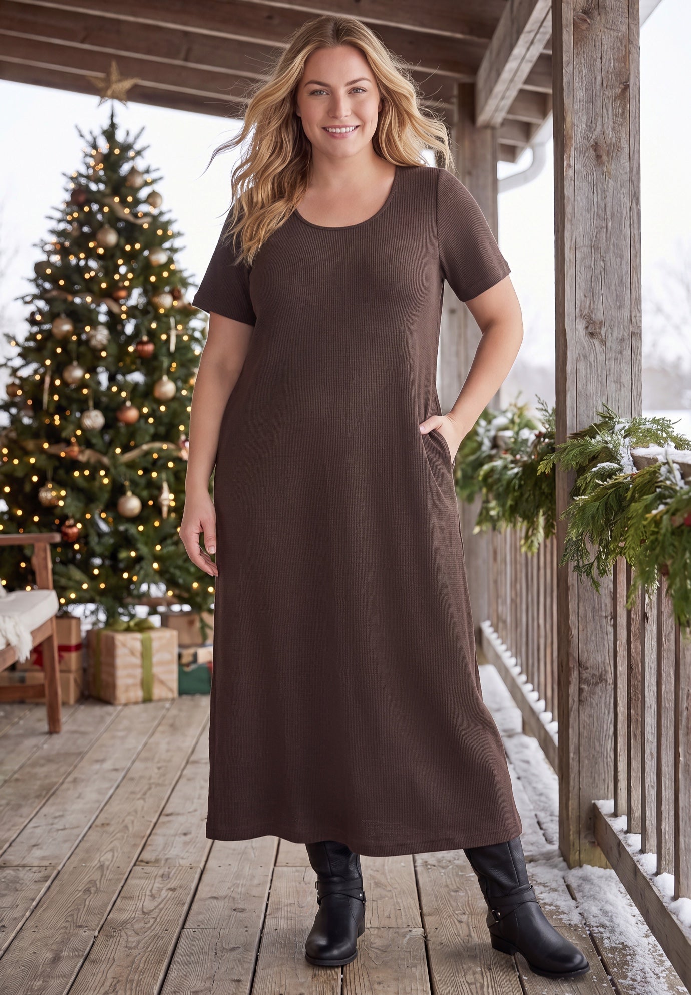 Thermal Two-Piece Jacket Dress Set image number 1