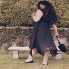 Sheer Handkerchief Hem Maxi Dress image number 0