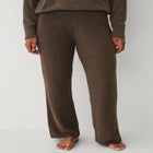 Mid Rise Sherpa Wide Leg Lounge Pants image number 0