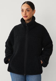 Zip Front Mockneck Sherpa Jacket