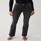 Mid-Rise Stretch Embellished Bootcut Jeans image number 0