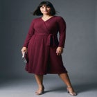 Rosalind Faux Wrap Knit Dress image number 0