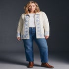 Fairisle Zip Front Cardigan image number 0