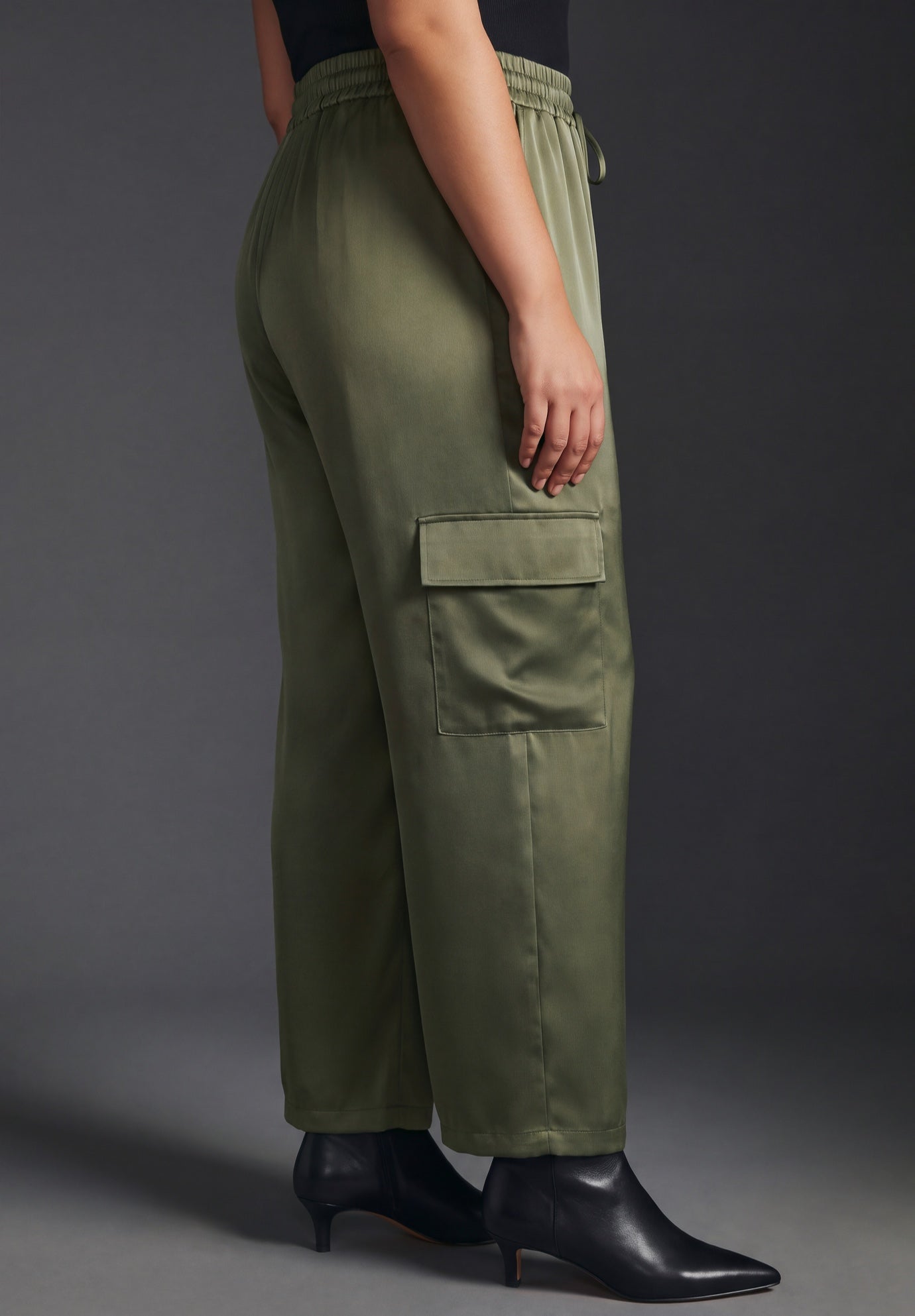 Cece Satin Cargo Pant image number 2