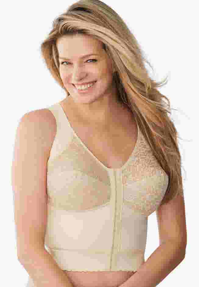 Front-Close Longline Wireless Posture Bra image number 0
