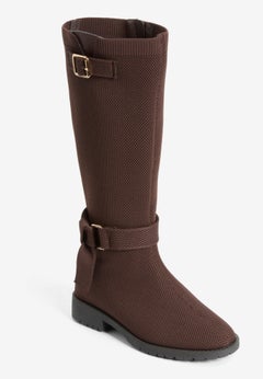 The Geraldine Stretch Wide Calf Boot