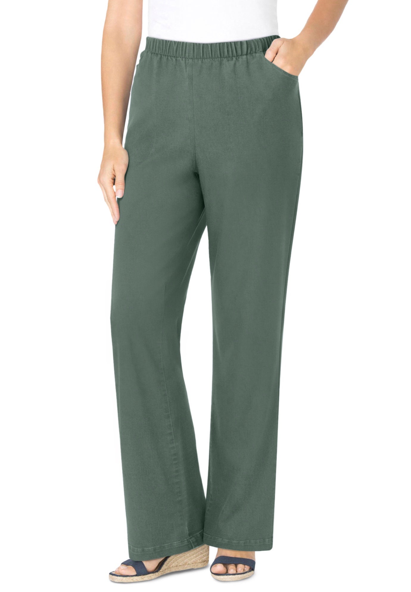 Fineline Stretch Denim Pull-On Bootcut Jeans image number 0