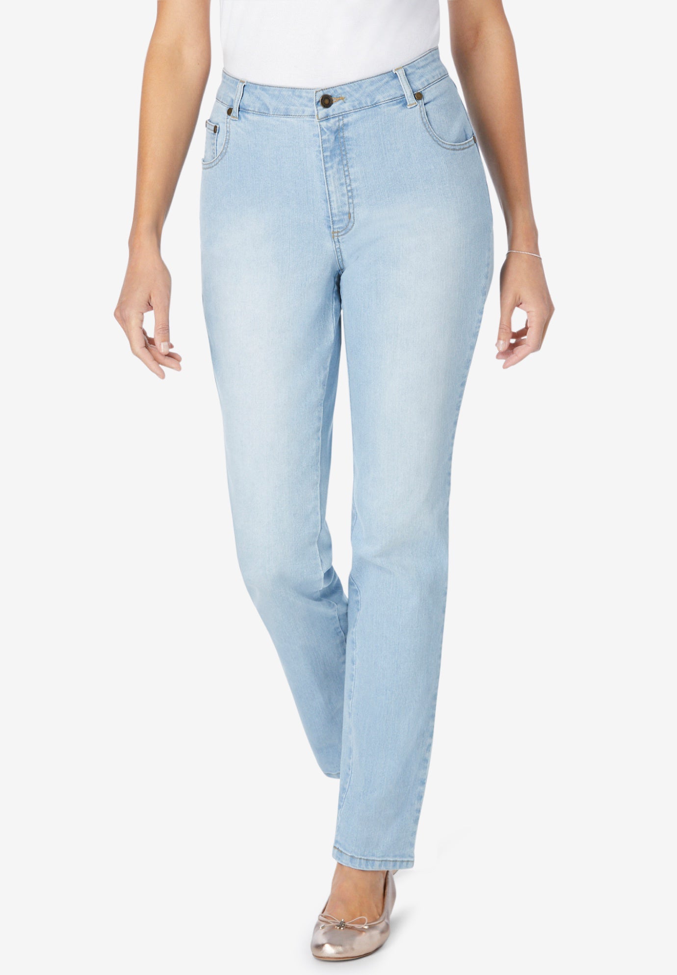 Stretch Denim 5-Pocket Straight-Leg Jeans image number 0