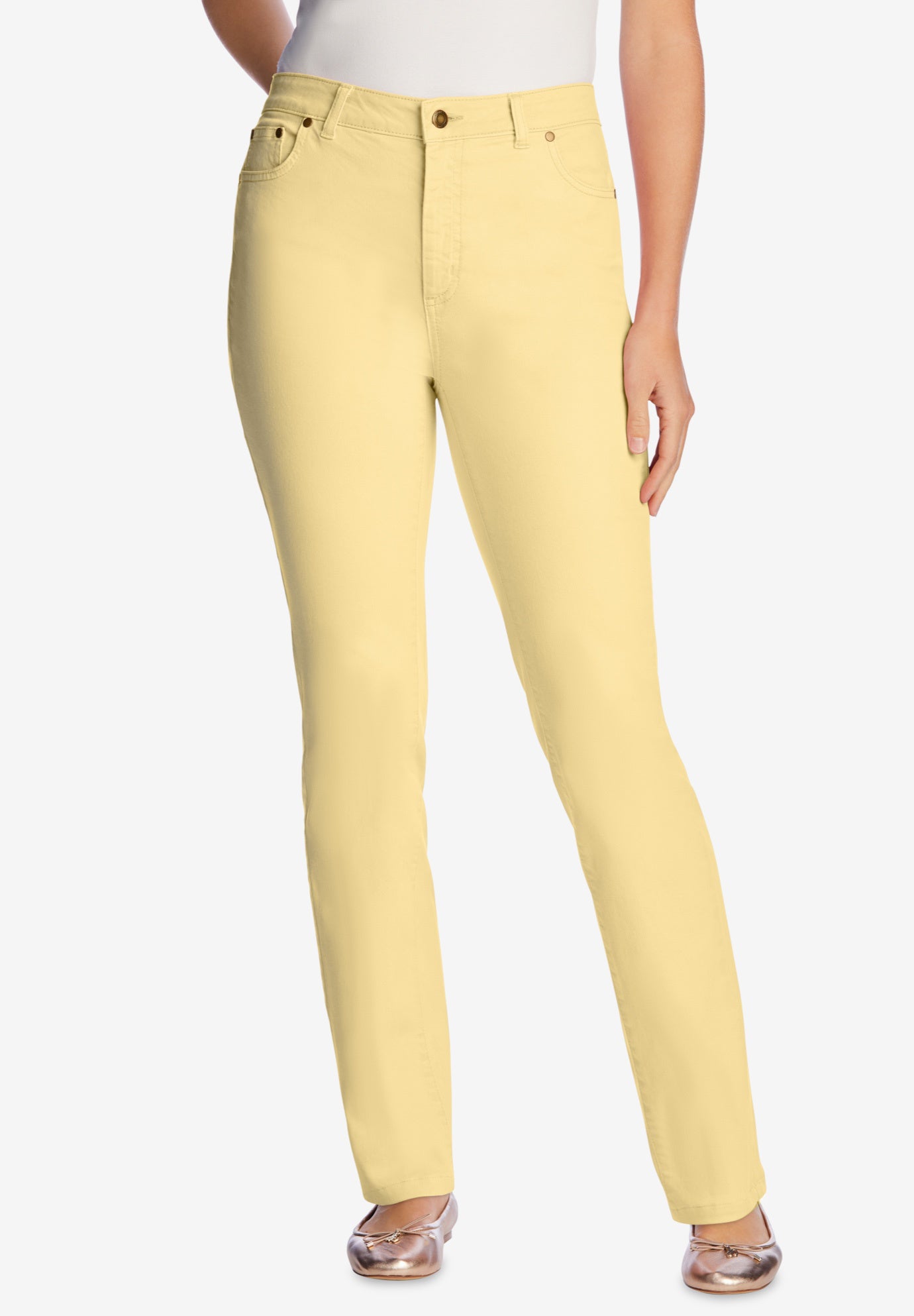 Stretch Denim 5-Pocket Straight-Leg Jeans image number 0