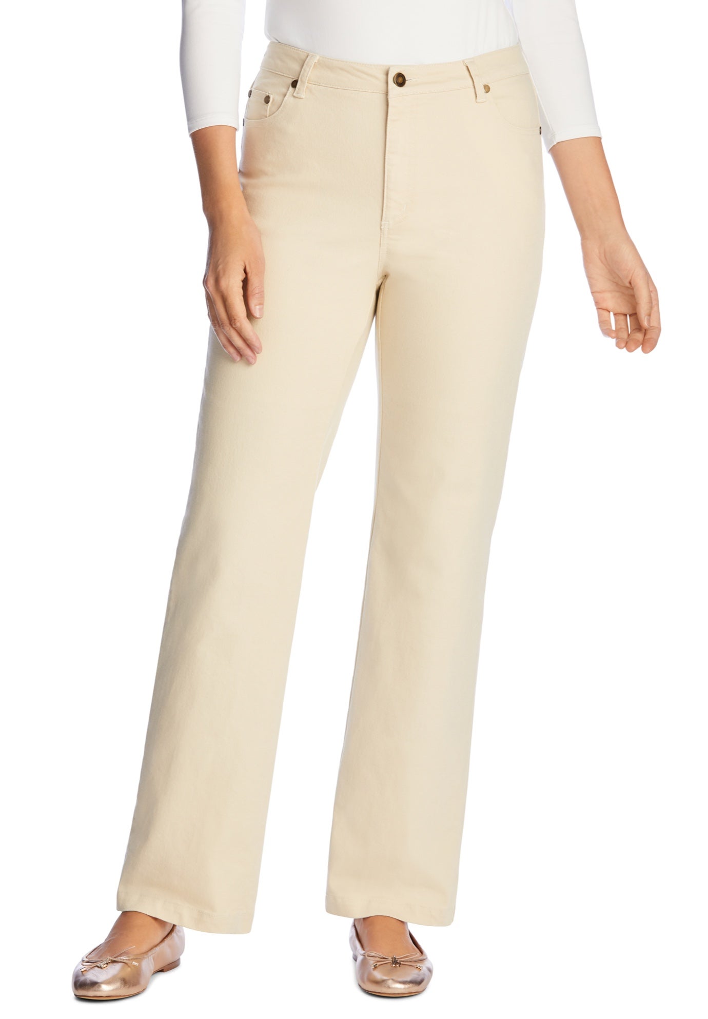Stretch Denim Wide-Leg Five-Pocket Jeans image number 0