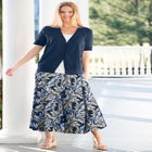 Linen-Blend Skirt image number null