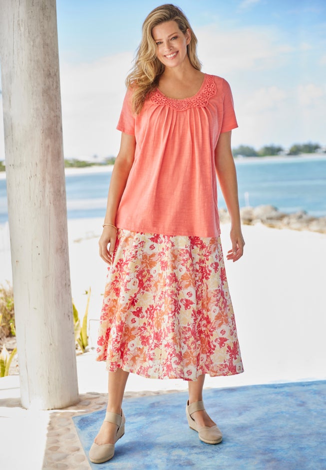 Linen-Blend Skirt image number 2