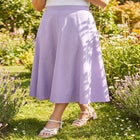 Linen-Blend Skirt image number null