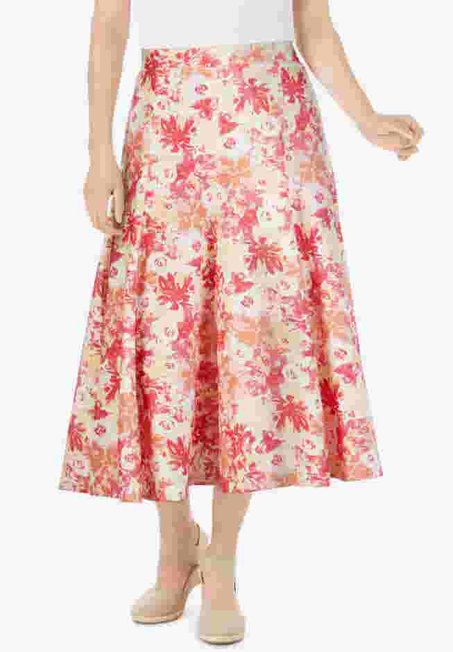 Linen-Blend Skirt image number 0