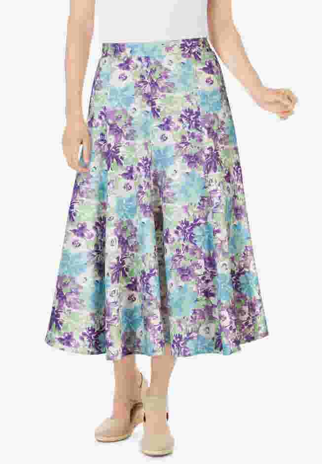 Linen-Blend Skirt image number 0