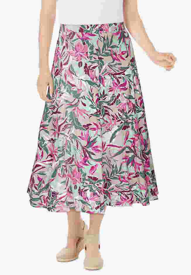 Linen-Blend Skirt image number 0