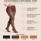 Silky Toes Control Top Ultra Soft Sheer 2-Pack Tights image number null