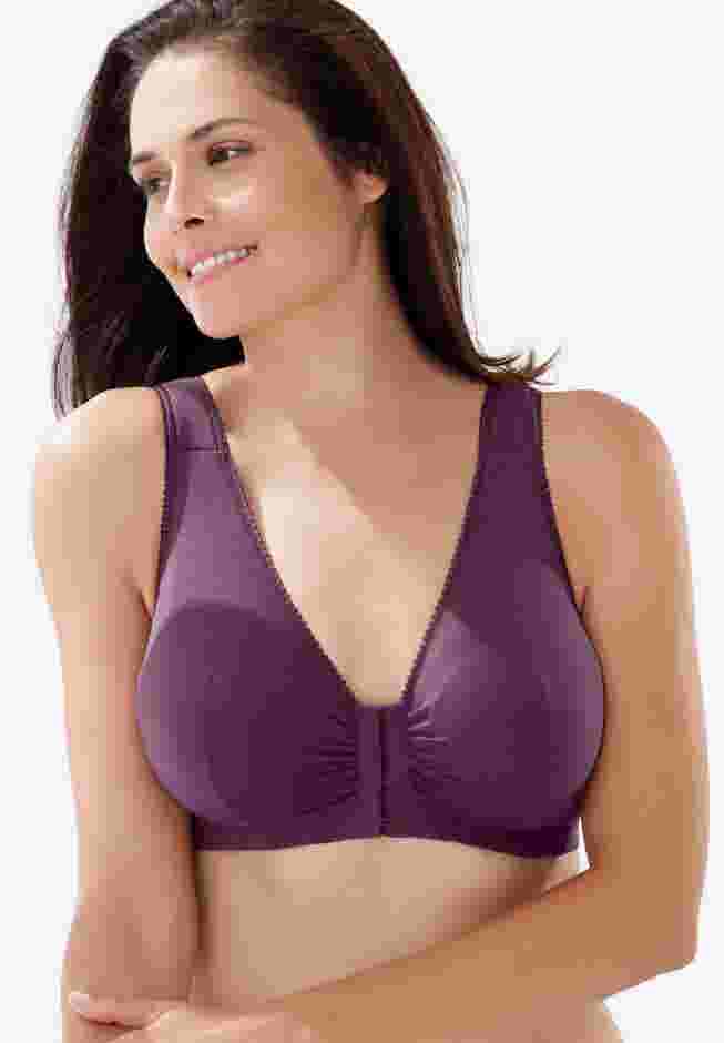 Leading Lady® Meryl Cotton Front-Close Wireless Bra image number 0