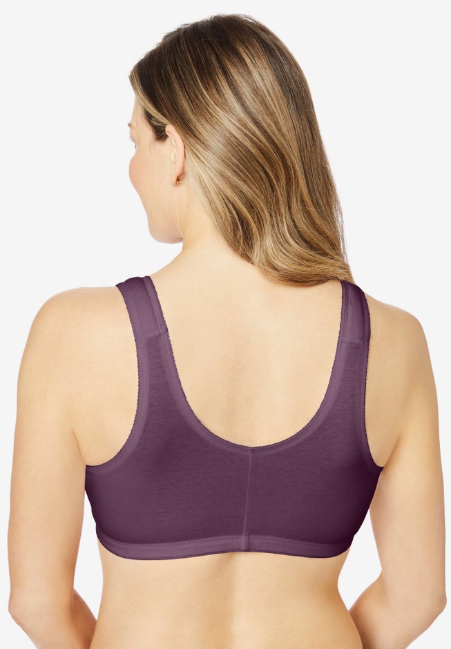 Leading Lady® Meryl Cotton Front-Close Wireless Bra image number 1