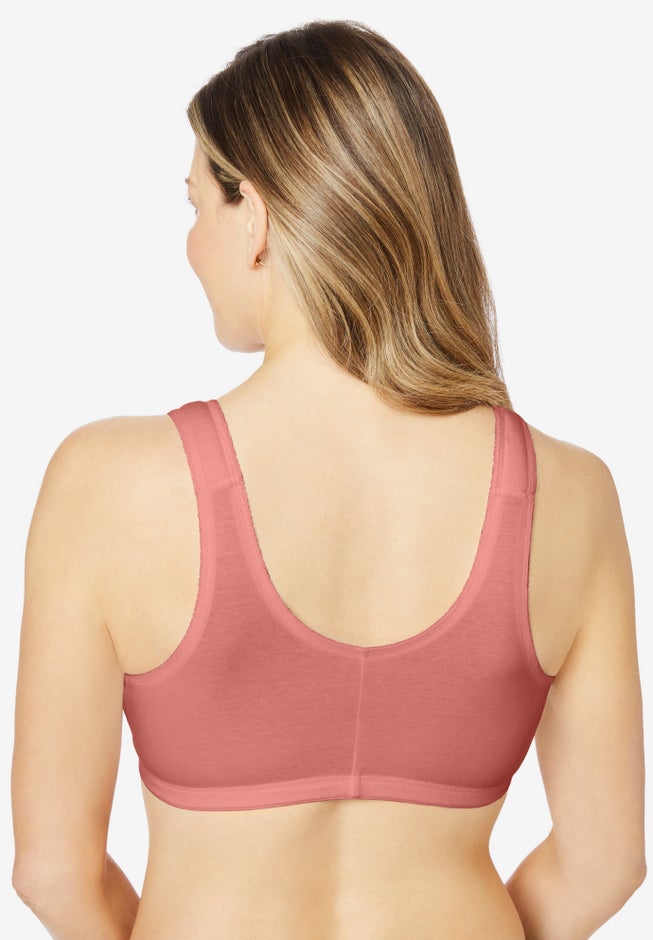 Leading Lady® Meryl Cotton Front-Close Wireless Bra image number 1