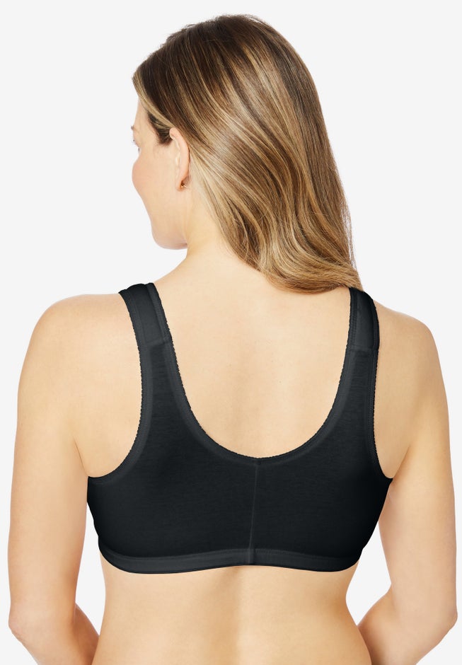 Leading Lady® Meryl Cotton Front-Close Wireless Bra image number 1