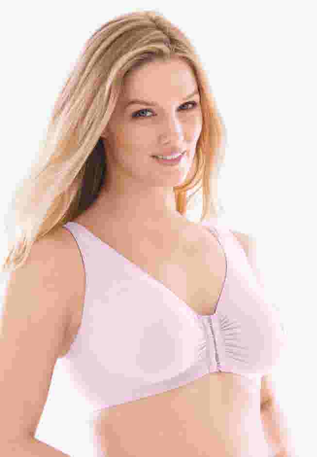 Leading Lady® Meryl Cotton Front-Close Wireless Bra image number 0