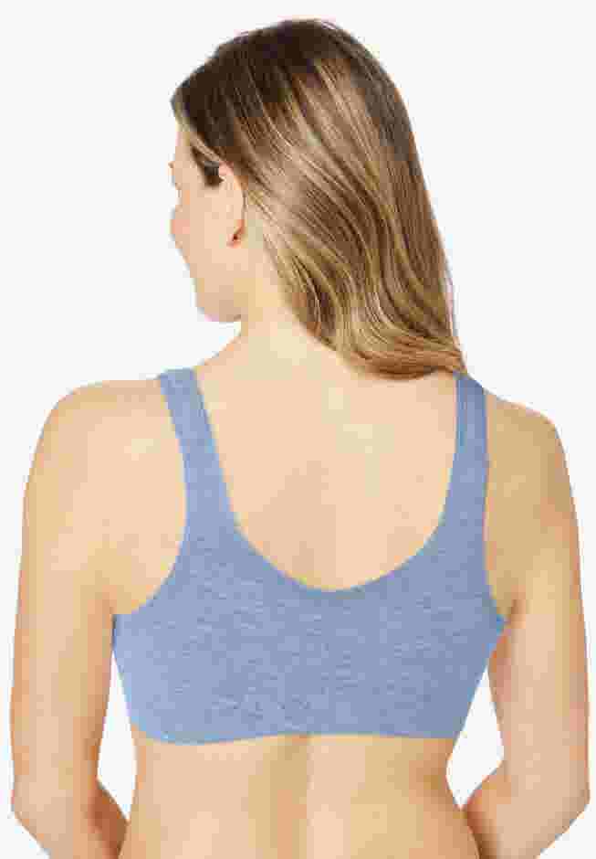Leading Lady® Meryl Cotton Front-Close Wireless Bra image number 1