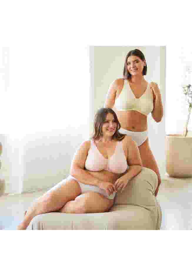 Leading Lady® Meryl Cotton Front-Close Wireless Bra image number 2