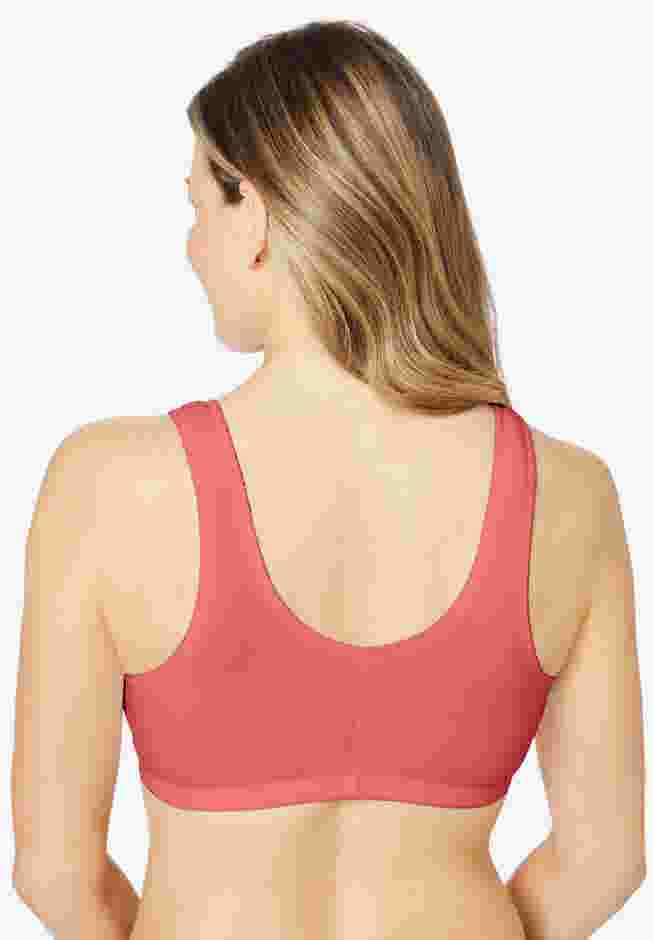 Leading Lady® Meryl Cotton Front-Close Wireless Bra image number 1