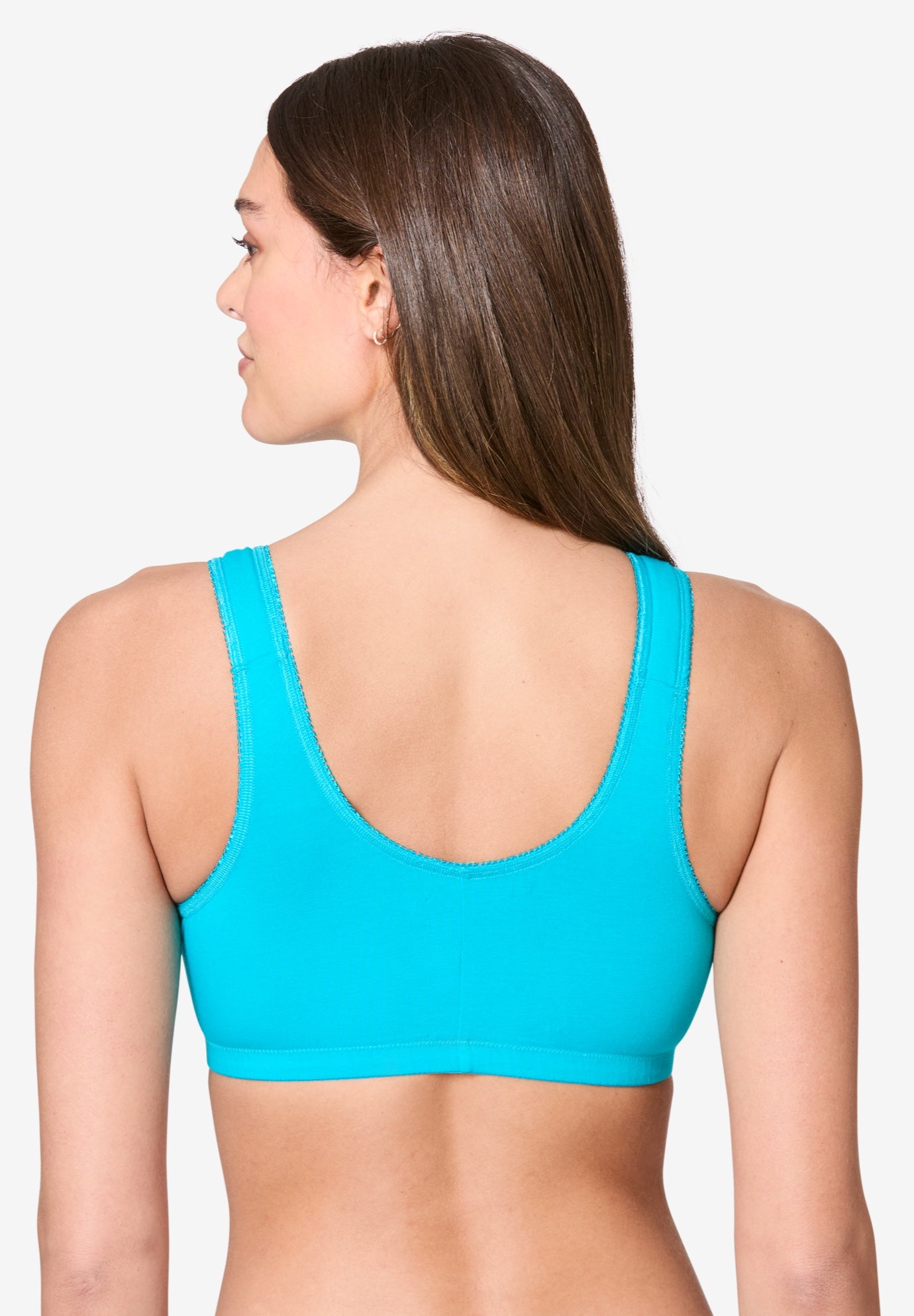 Leading Lady® Meryl Cotton Front-Close Wireless Bra image number 1