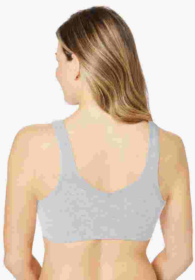 Leading Lady® Meryl Cotton Front-Close Wireless Bra image number 1