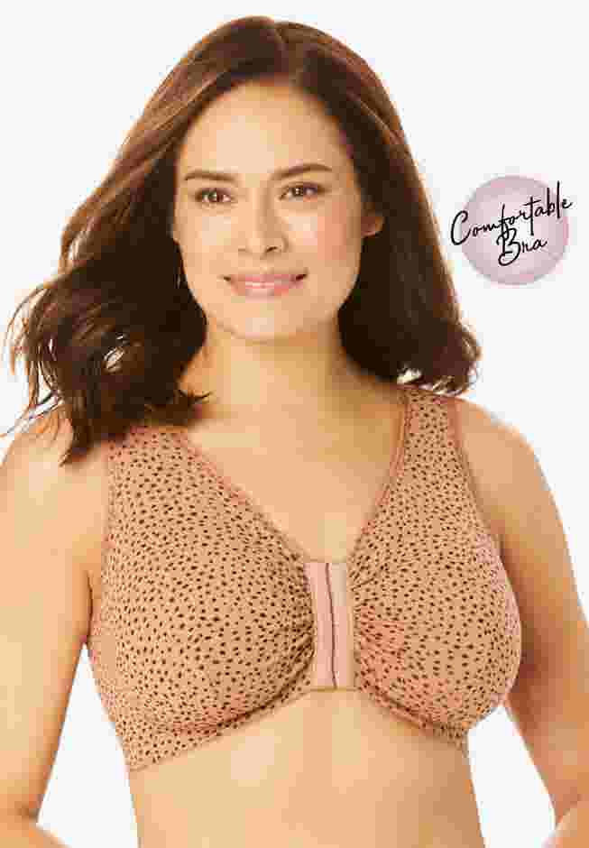Leading Lady® Meryl Cotton Front-Close Wireless Bra image number 0