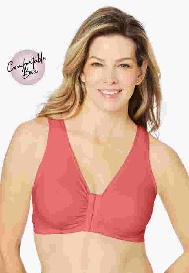 Leading Lady® Meryl Cotton Front-Close Wireless Bra image number 0