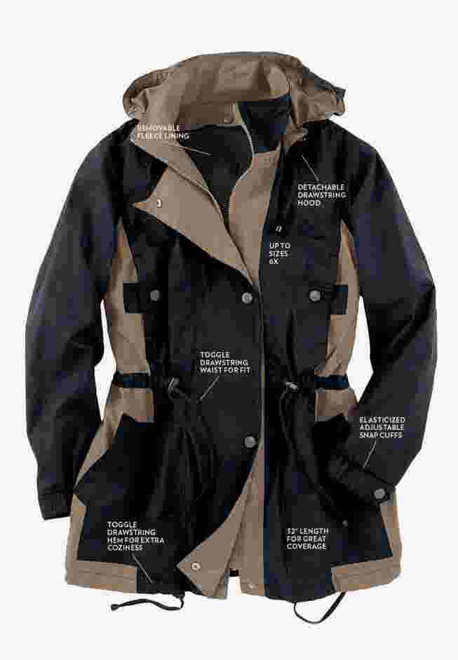 Colorblocked Taslon® Anorak image number 3