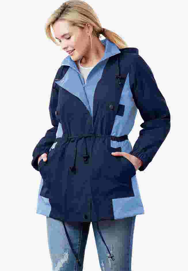 Colorblocked Taslon® Anorak image number 4