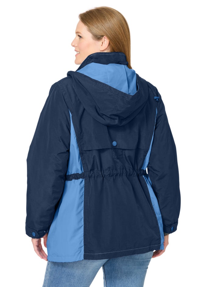 Colorblocked Taslon® Anorak image number 1