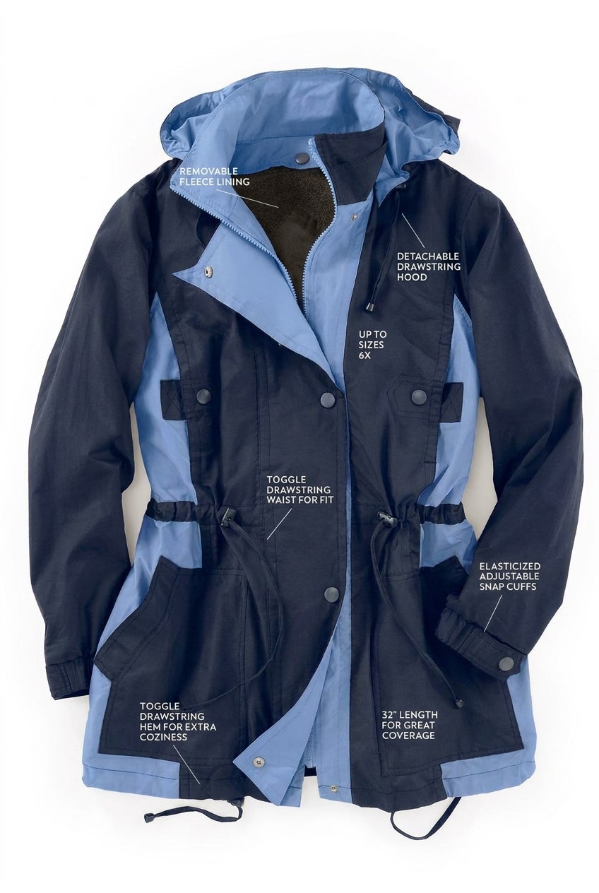 Colorblocked Taslon&reg; Anorak image number 1