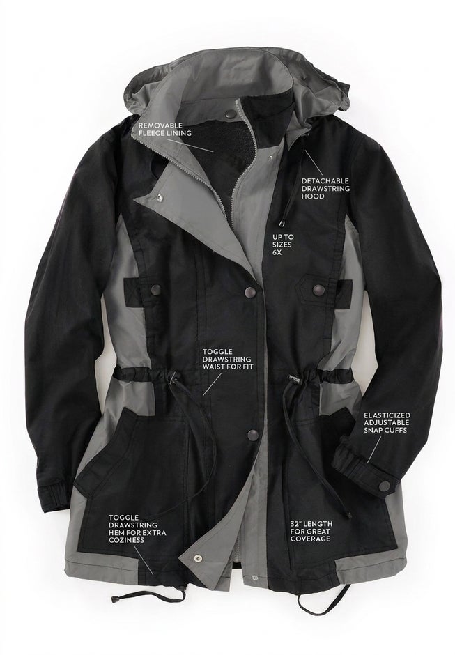 Colorblocked Taslon&reg; Anorak image number 1