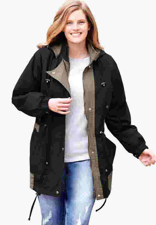 Colorblocked Taslon® Anorak image number 0