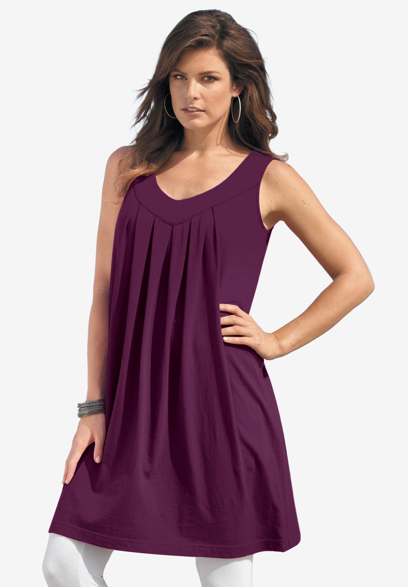Ultimate Pleated Tunic Tank image number 0