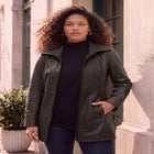 Plus Size A-Line Leather Jacket image number 0