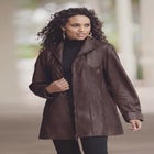 Plus Size A-Line Leather Jacket image number 0