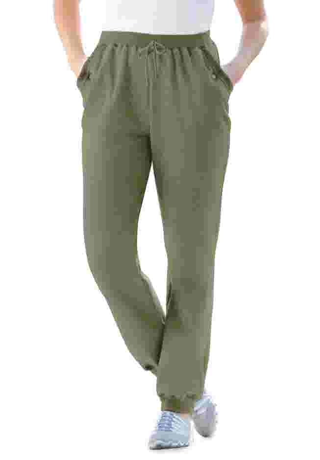Womens Plus-Size Better-Fleece Pull-On Jogger Sweatpants image number 0