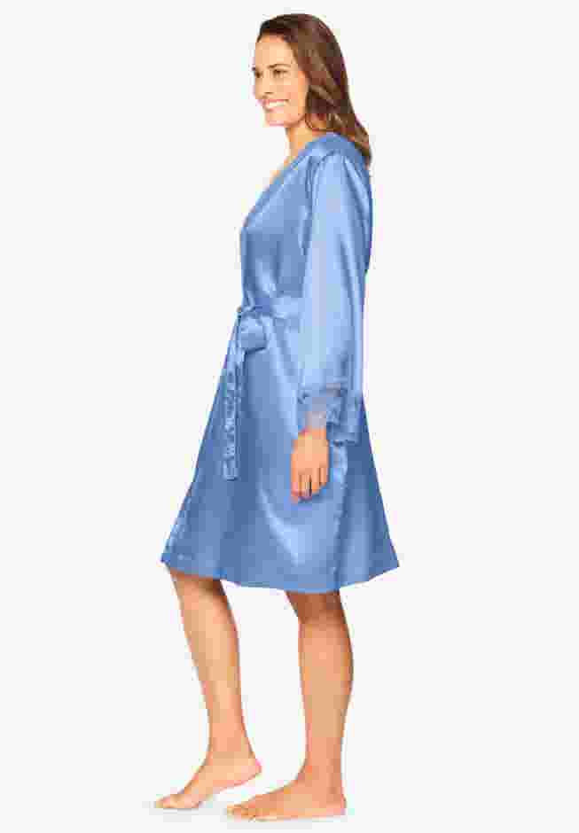 The Luxe Satin Short Peignoir Set image number 2