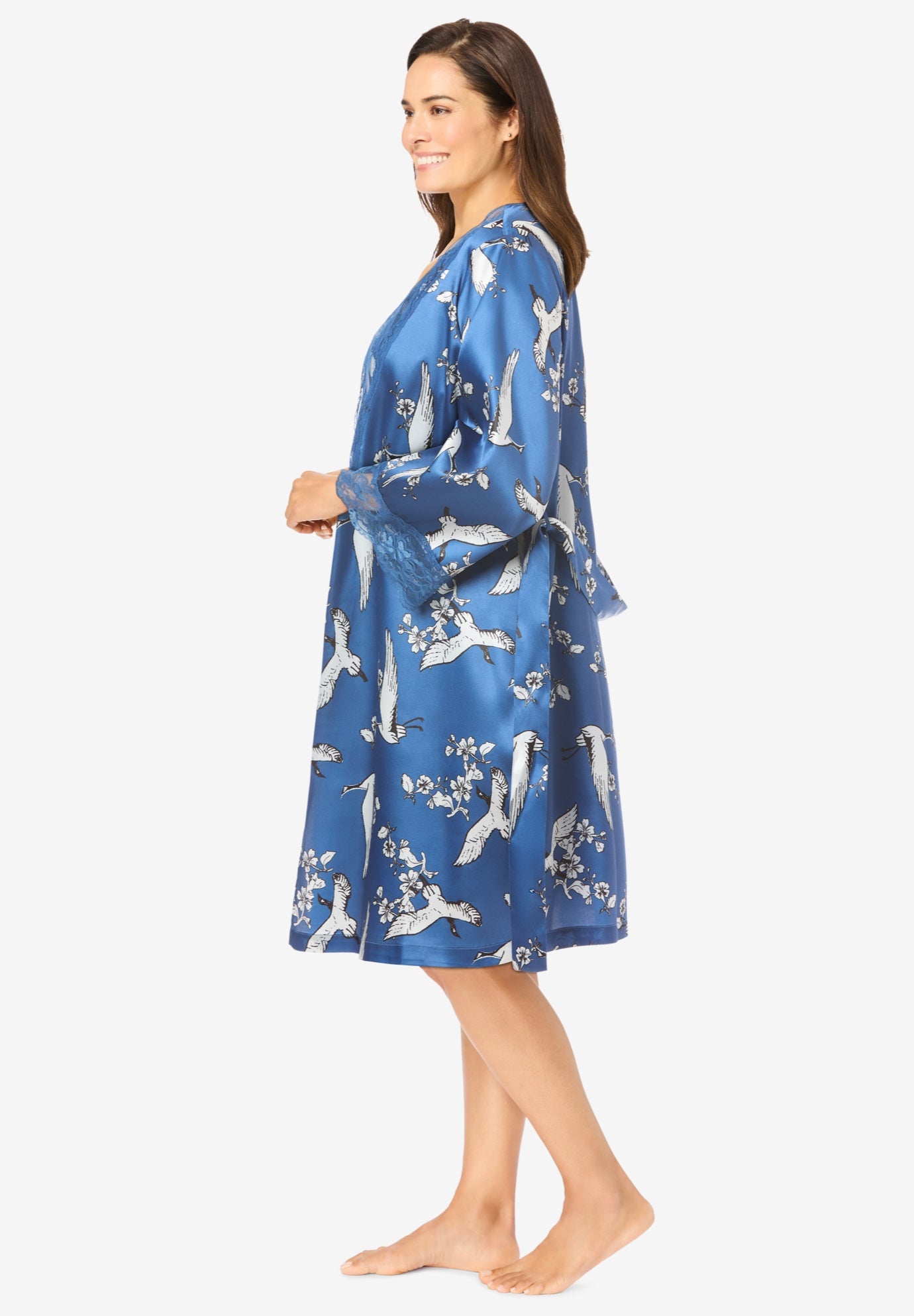 The Luxe Satin Short Peignoir Set image number 2